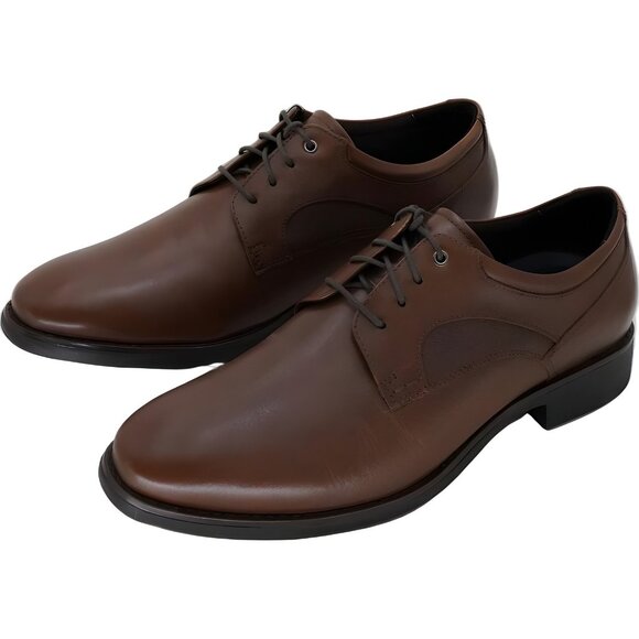 Johnston Murphy Men's Holcom Tan Water-Resistant Full Grain Shoes 9.5 M - Picture 2 of 6